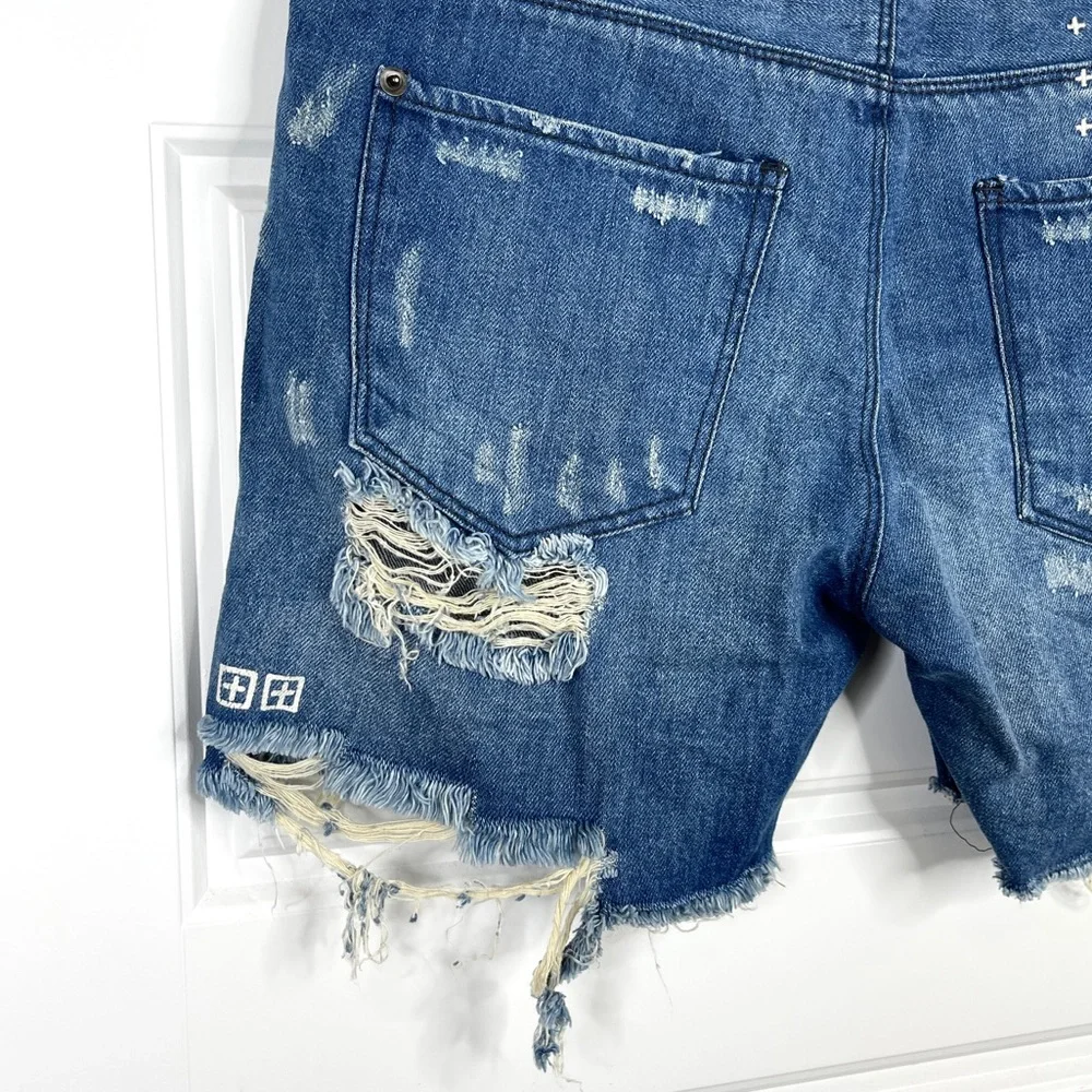 KSUBI Boyfriend Short in So Jelly NEW Size 25 Distressed Denim Jean Shorts